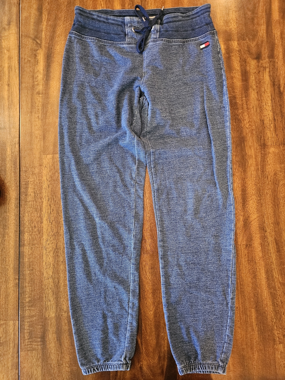 Tommy Hilfiger Womens Heather Navy Drawstring Joggers Sz S